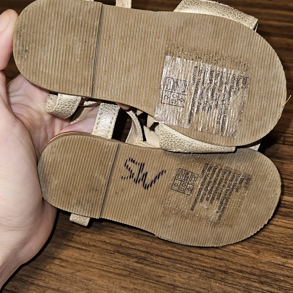 Janie and Jack Pineapple Sandals - Cream and Mint Infant Size 4